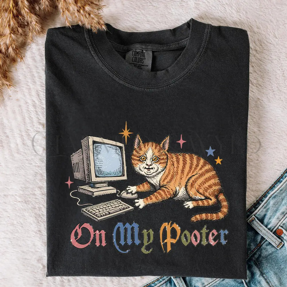 On My Pooter Comfort Colors T-Shirt - Black / S - T-Shirt