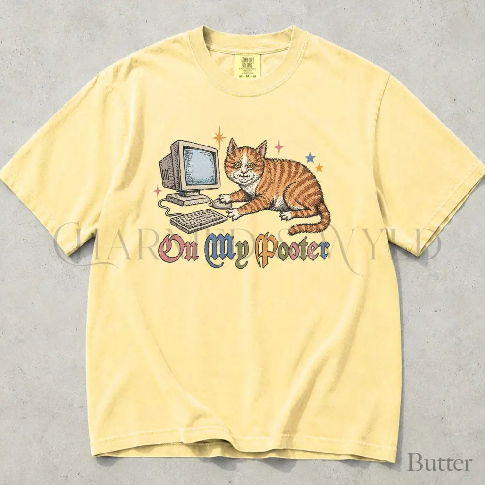 On My Pooter Comfort Colors T-Shirt - Butter / S - T-Shirt