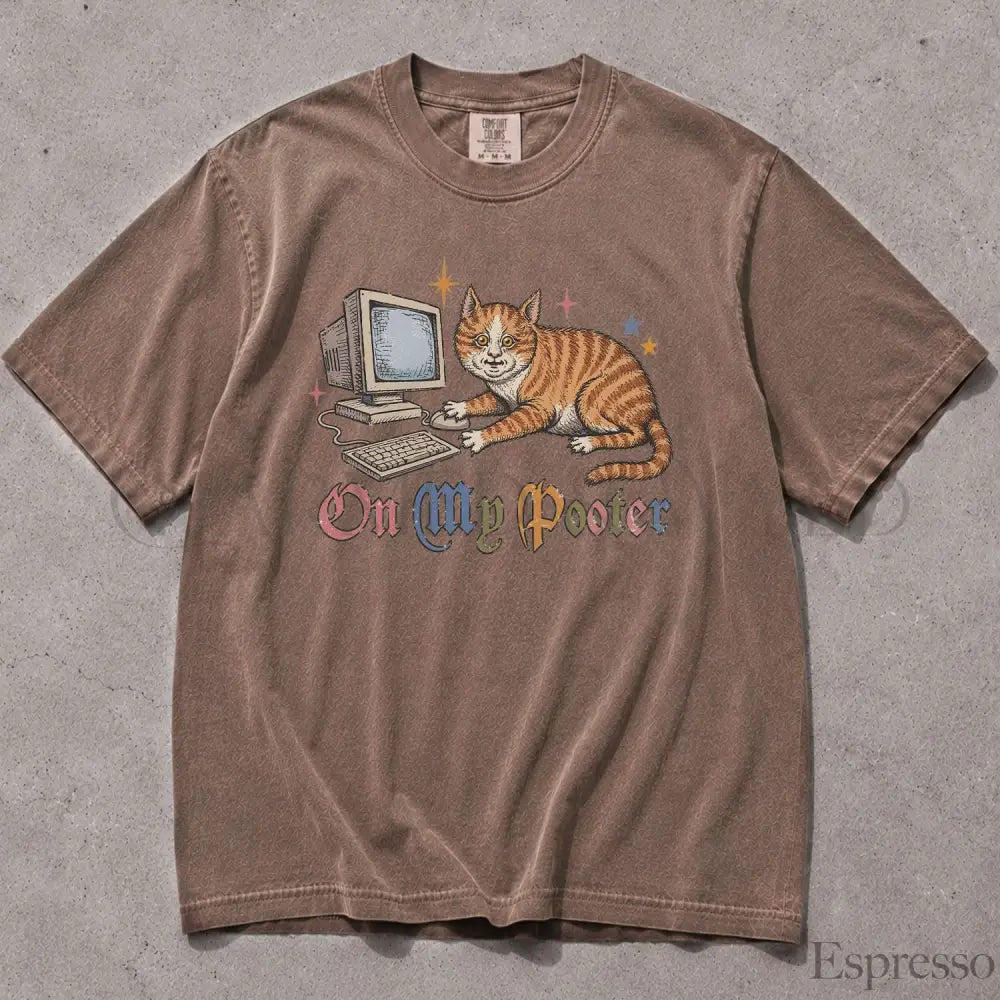 On My Pooter Comfort Colors T-Shirt - Espresso / S - T-Shirt