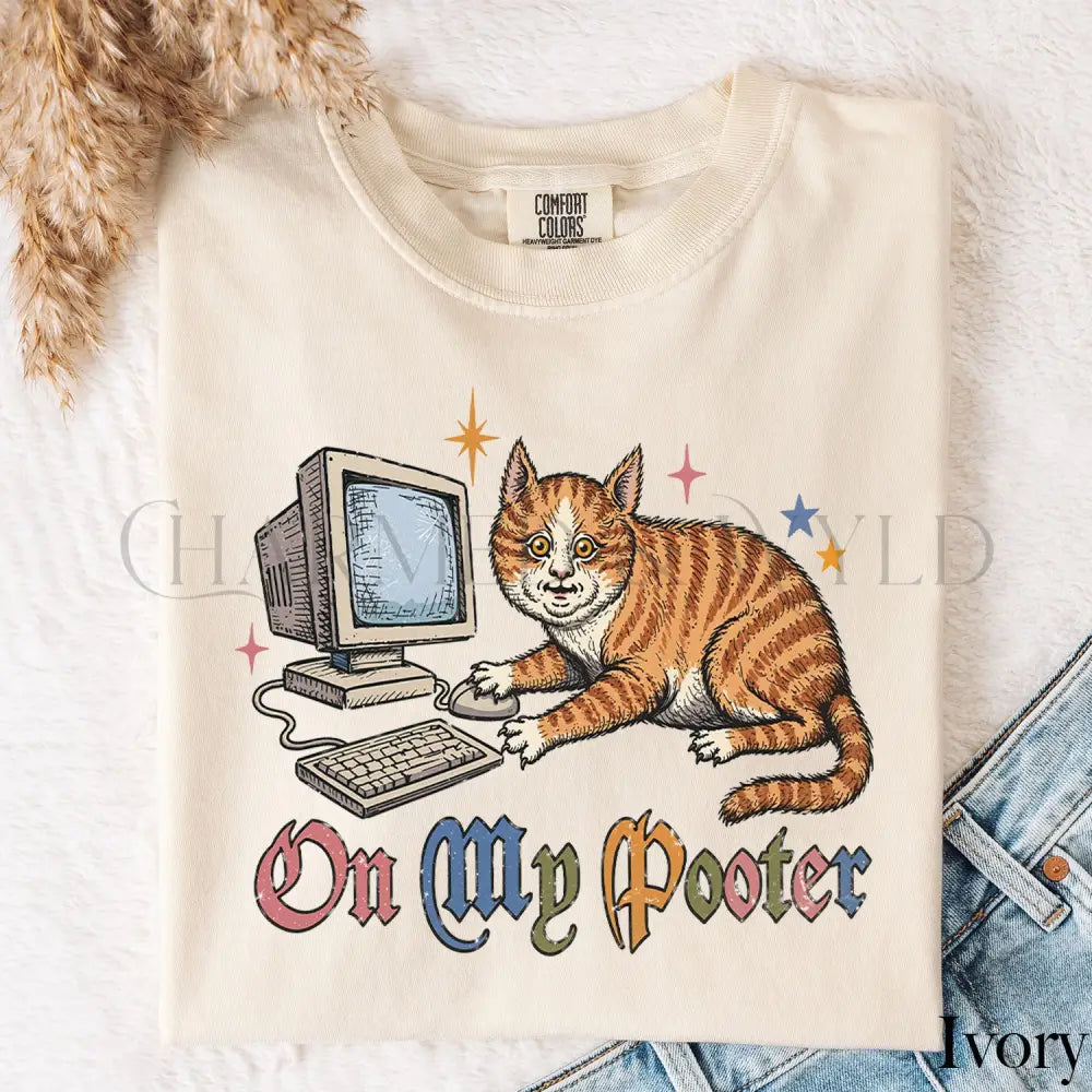 On My Pooter Comfort Colors T-Shirt - Ivory / S - T-Shirt