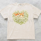 Orange Cat Wildflower T-Shirt - Charmed and Wyld