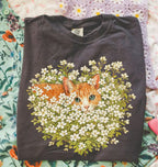 Orange Cat Wildflower T-Shirt - T-Shirt