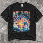 Overstimulated Dolphin Comfort Colors T-Shirt - Black / S - T-Shirt