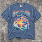 Overstimulated Dolphin Comfort Colors T-Shirt - Blue Jean / S - T-Shirt