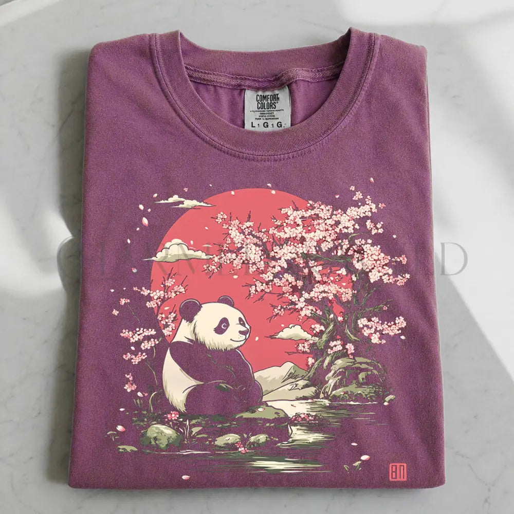 Panda Cherry Blossom T-shirt - T-Shirt