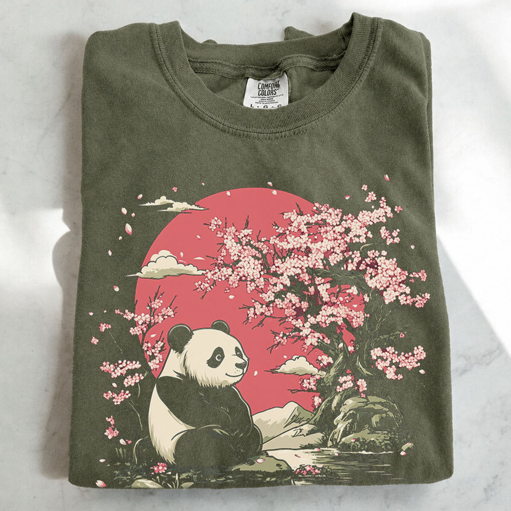 Panda Cherry Blossom T-shirt