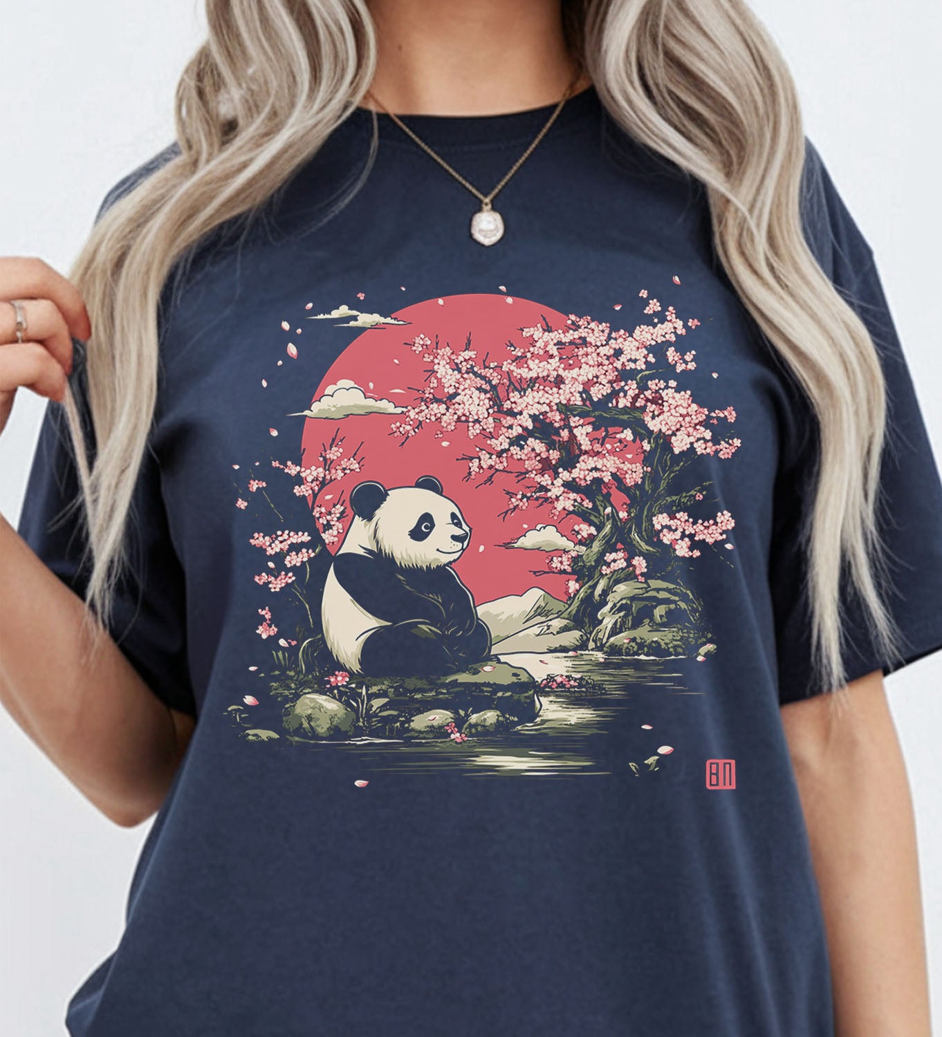 Panda Cherry Blossom T-shirt