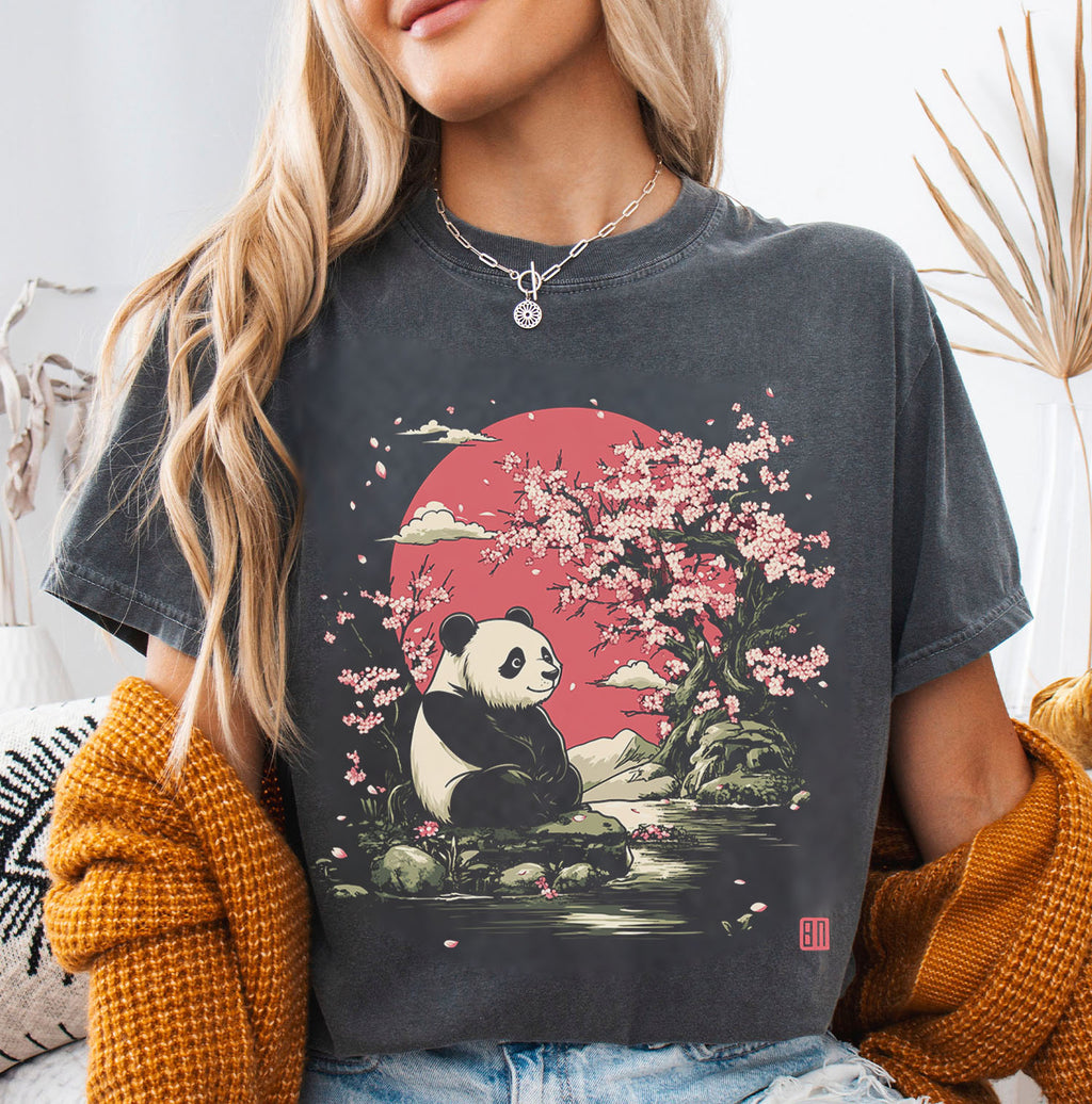 Panda Cherry Blossom T-shirt