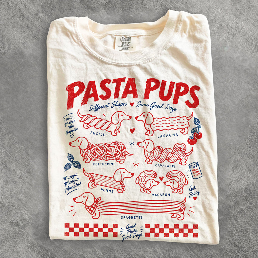 Dachshund Pasta Pups Comfort Colors T-Shirt