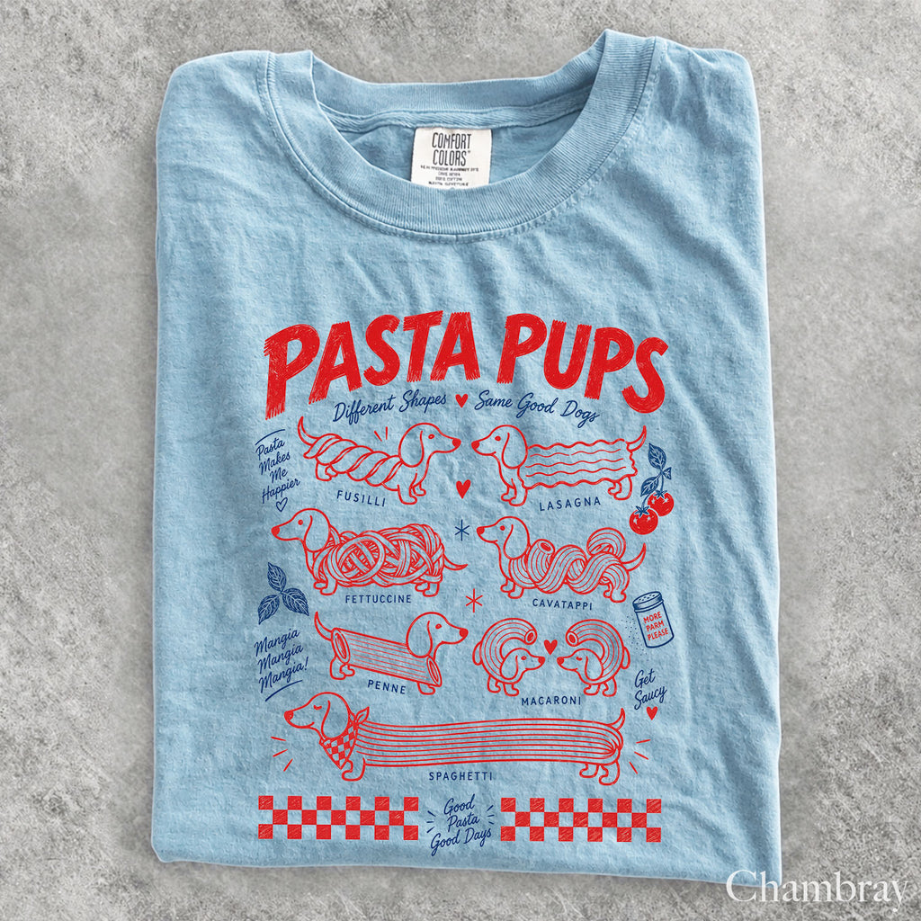 Dachshund Pasta Pups Comfort Colors T-Shirt