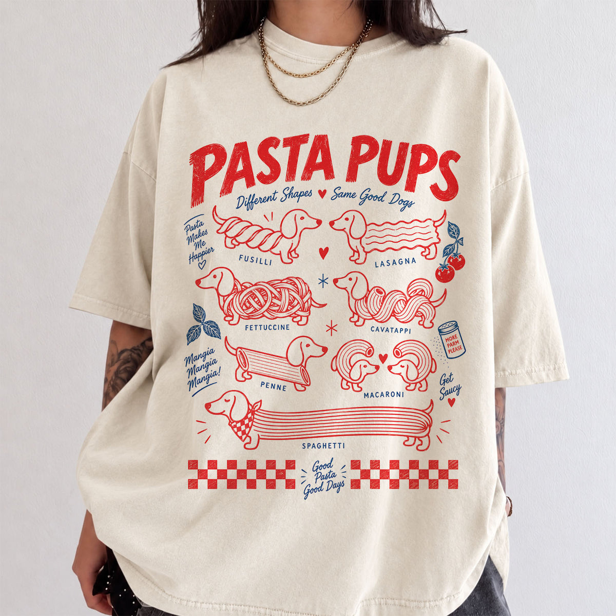 Dachshund Pasta Pups Comfort Colors T-Shirt