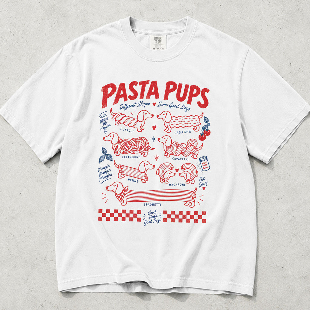 Dachshund Pasta Pups Comfort Colors T-Shirt