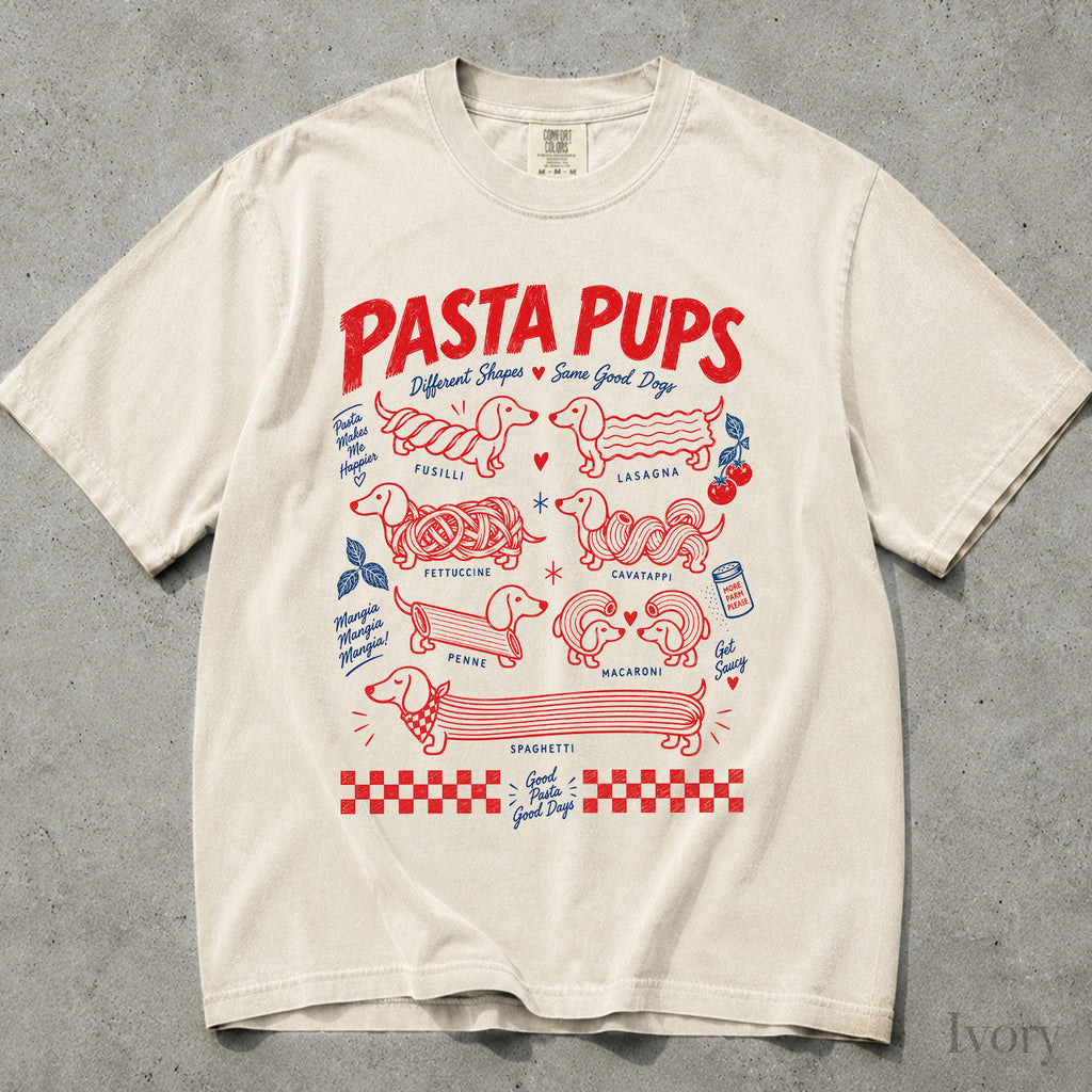 Dachshund Pasta Pups Comfort Colors T-Shirt