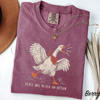 Peace Was Never an Option Goose Comfort Colors Shirt - S / Berry - T-Shirt
