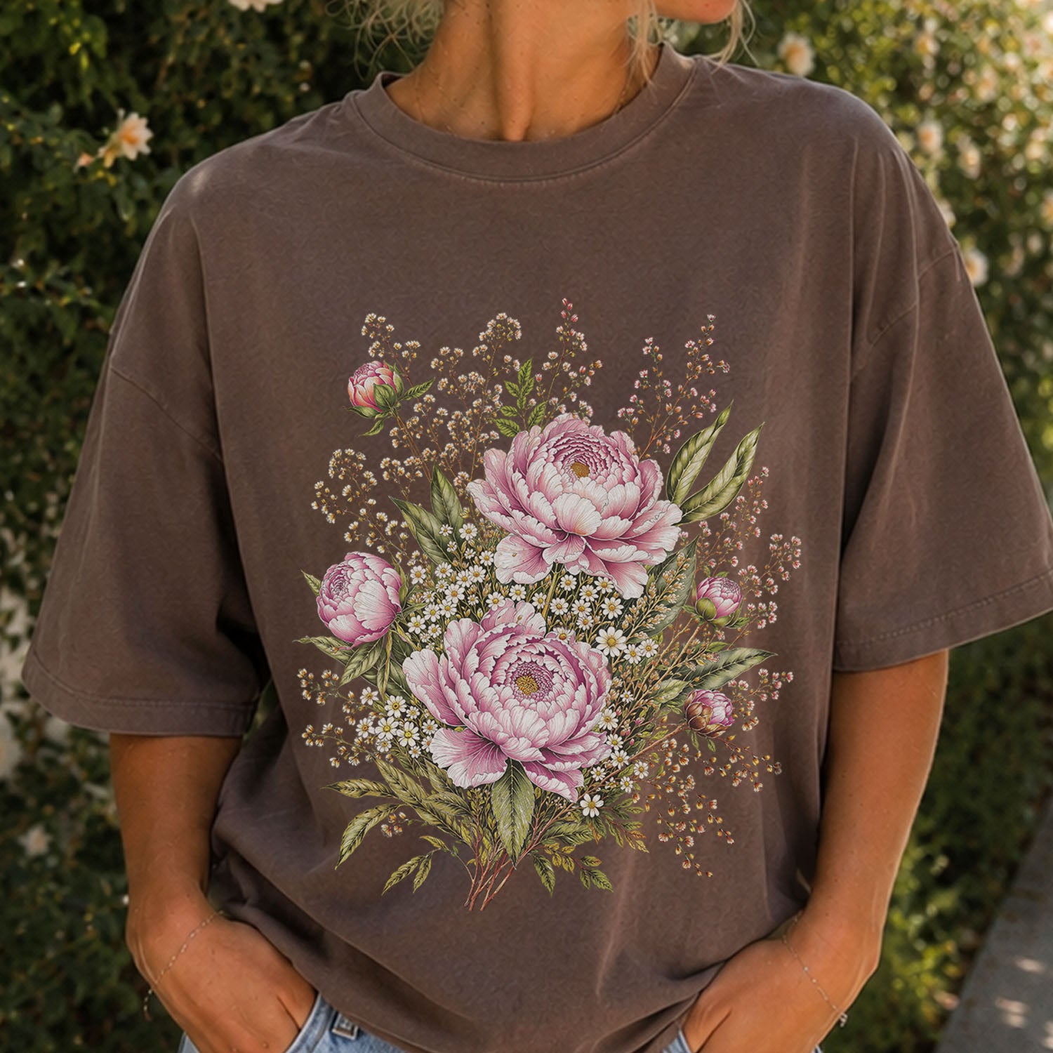 Pink Peony Floral T-Shirt
