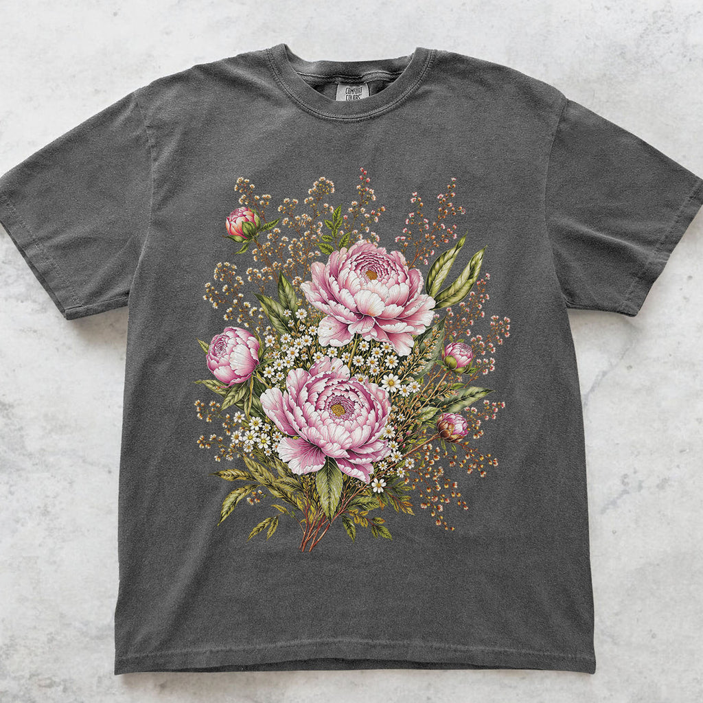 Pink Peony Floral T-Shirt