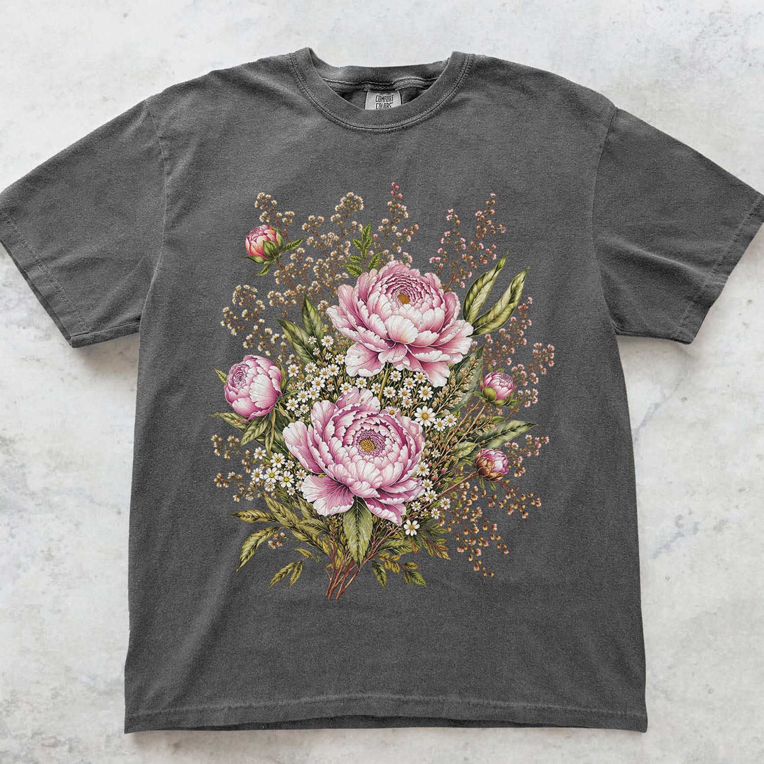 Pink Peony Floral T-Shirt