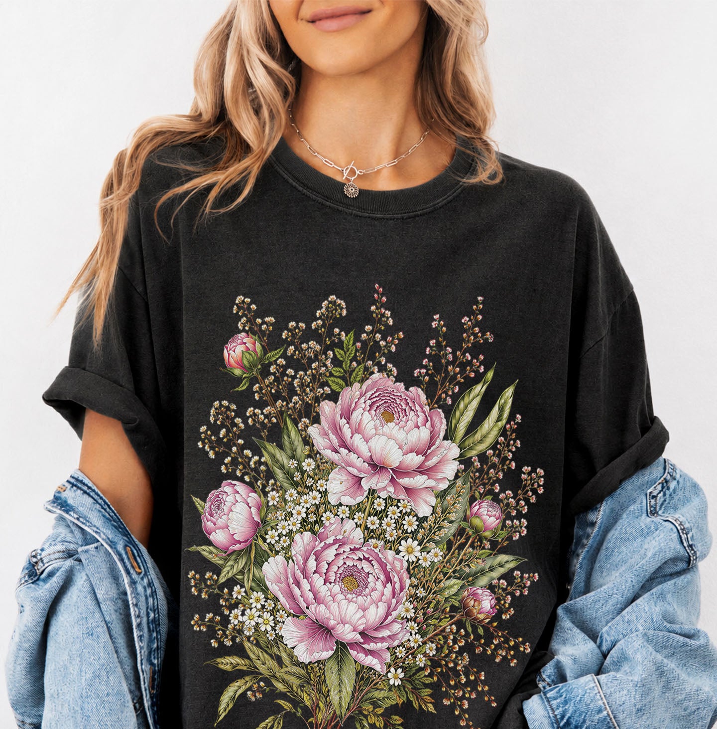 Pink Peony Floral T-Shirt