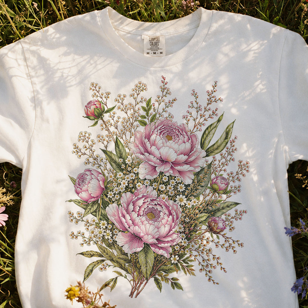 Pink Peony Floral T-Shirt