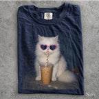 Boujee Iced Coffee Cat Comfort Colors T-Shirt