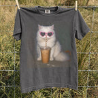 Boujee Iced Coffee Cat Comfort Colors T-Shirt
