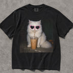 Boujee Iced Coffee Cat Comfort Colors T-Shirt