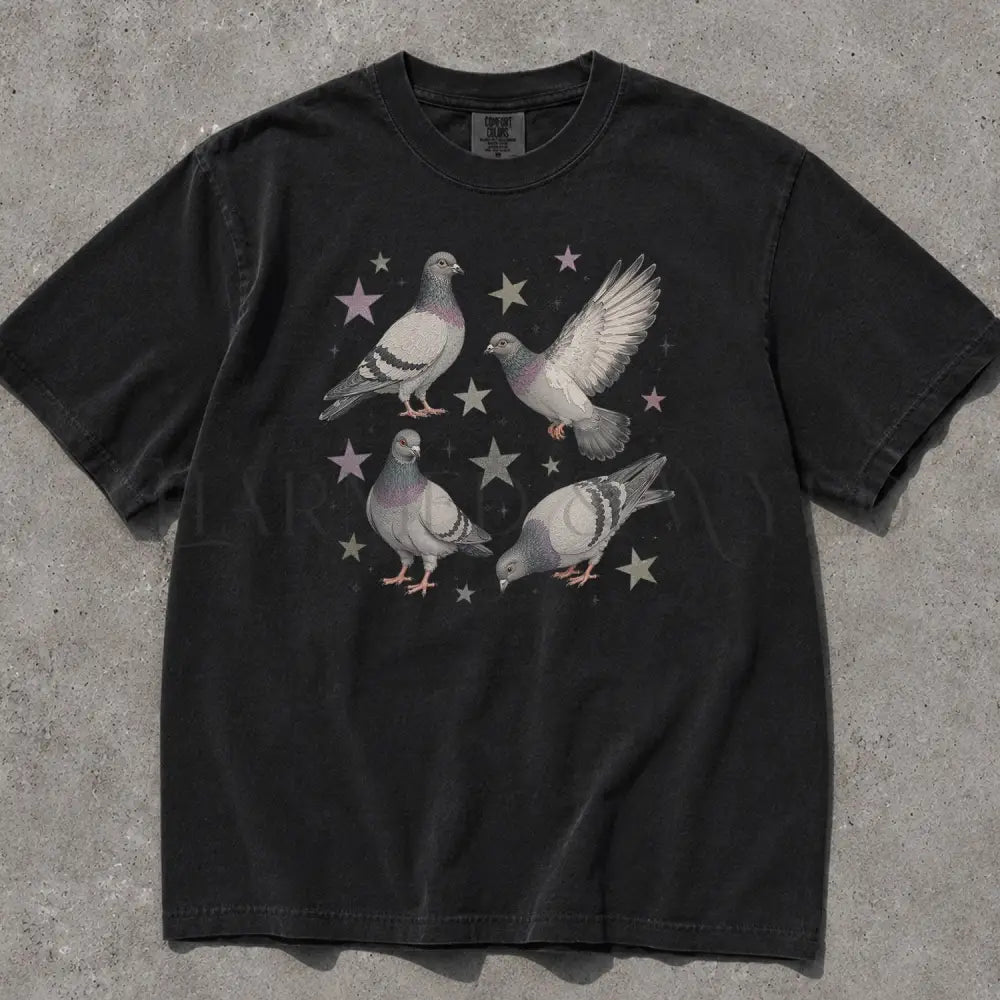 Pigeon Comfort Colors T-Shirt - Black / S - T-Shirt