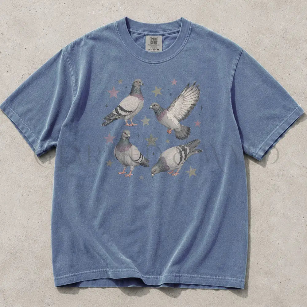 Pigeon Comfort Colors T-Shirt - Blue Jean / S - T-Shirt