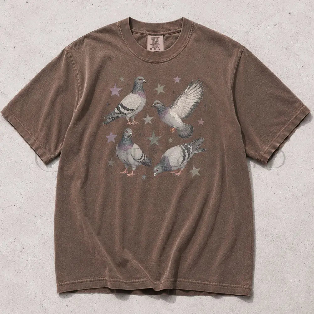 Pigeon Comfort Colors T-Shirt - Espresso / S - T-Shirt