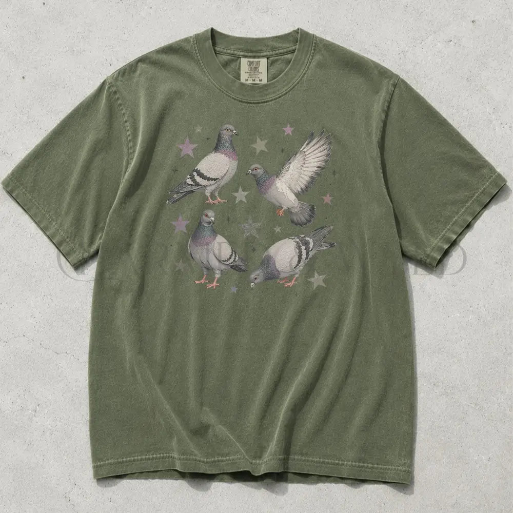 Pigeon Comfort Colors T-Shirt - Moss / S - T-Shirt
