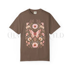 Pink Butterfly Graphic T-Shirt - T-Shirt