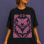 Pink Moth T-Shirt - Black / S - T-Shirt