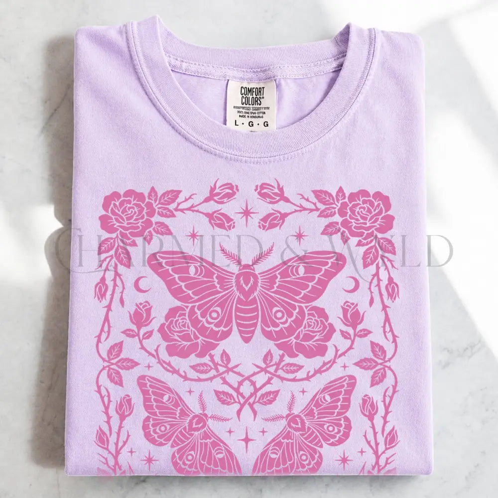 Pink Moth T-Shirt - Orchid / S - T-Shirt
