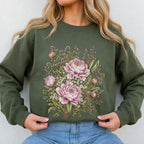 Pink Peony Floral Sweatshirt - Charmed and Wyld