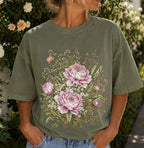 Pink Peony Floral T-Shirt - T-Shirt