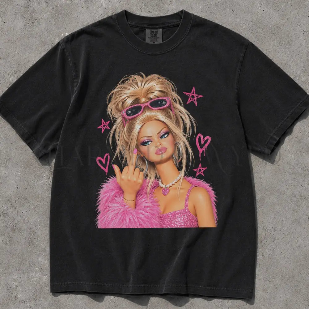 Pink Sassy Doll Comfort Colors T-Shirt - Black / S - T-Shirt