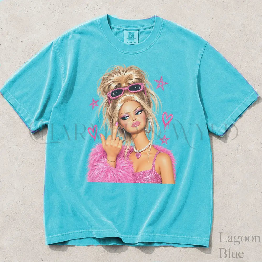 Pink Sassy Doll Comfort Colors T-Shirt - Lagoon Blue / S - T-Shirt