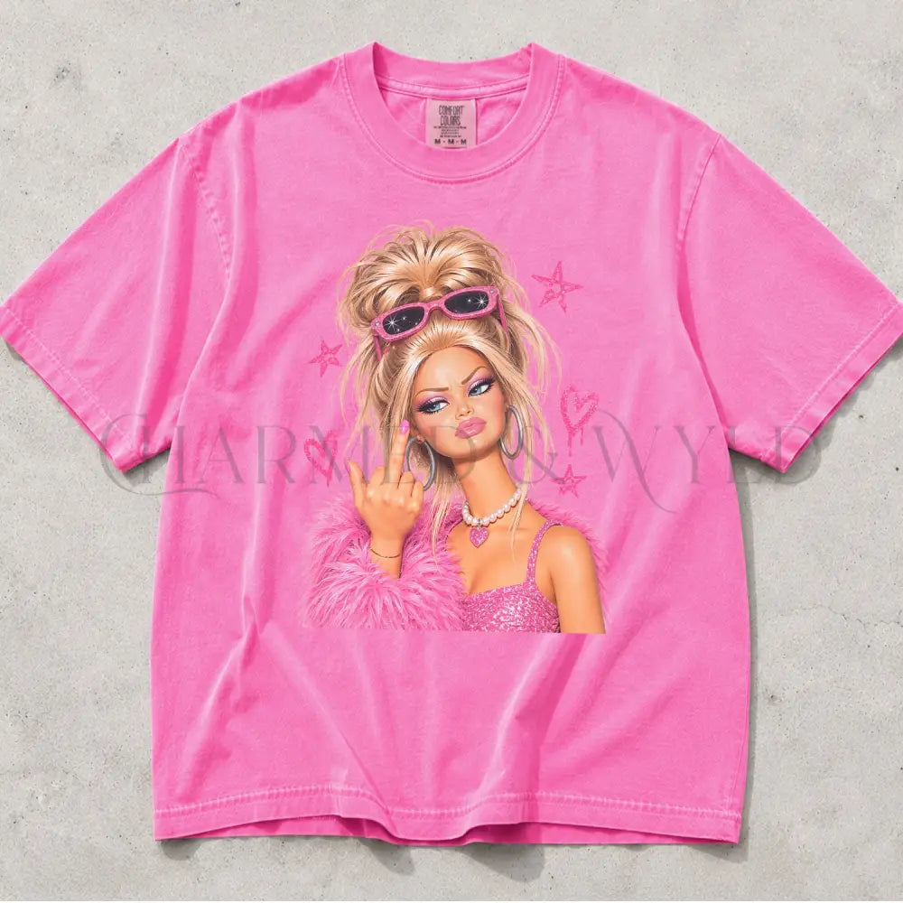 Pink Sassy Doll Comfort Colors T-Shirt - Neon Pink / S - T-Shirt