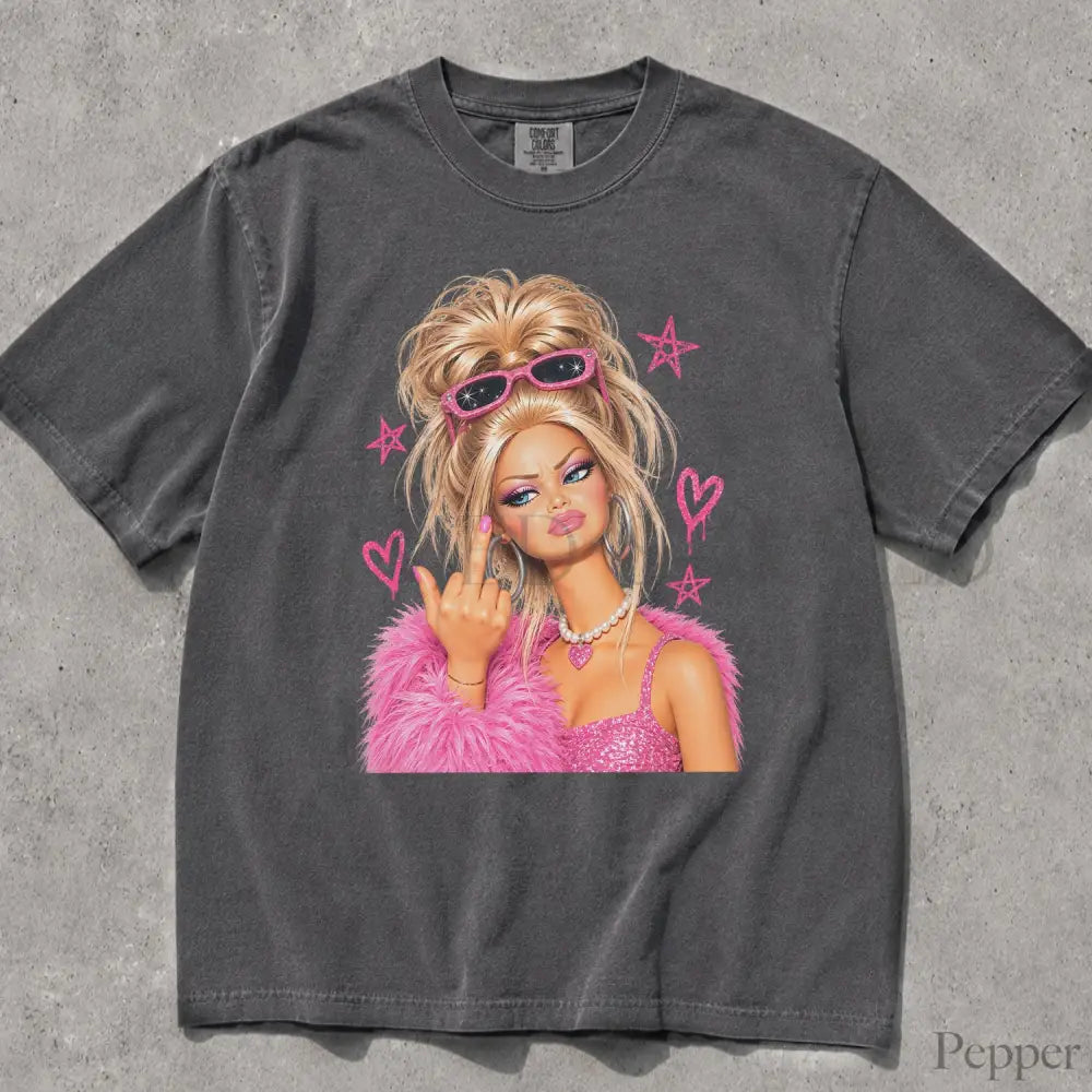 Pink Sassy Doll Comfort Colors T-Shirt - Pepper / S - T-Shirt