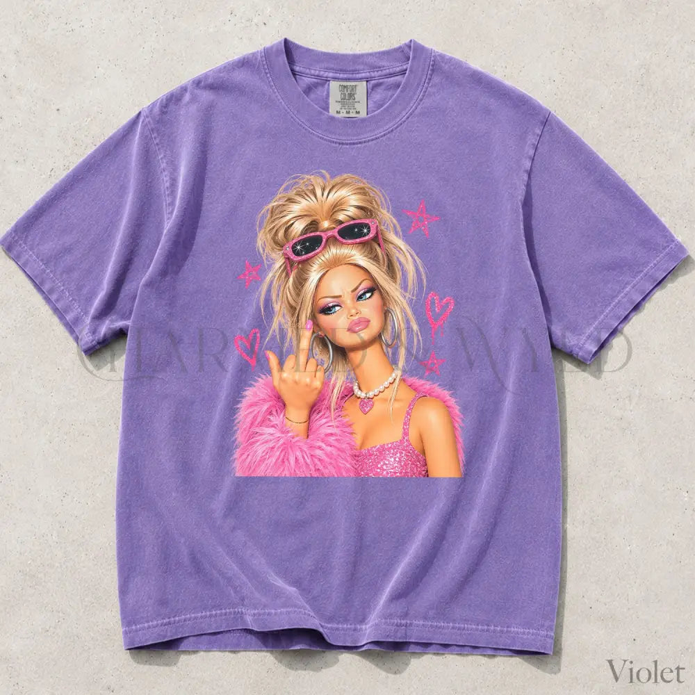 Pink Sassy Doll Comfort Colors T-Shirt - Violet / S - T-Shirt