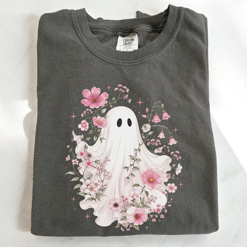 Haunted Pink Flower Garden T-Shirt