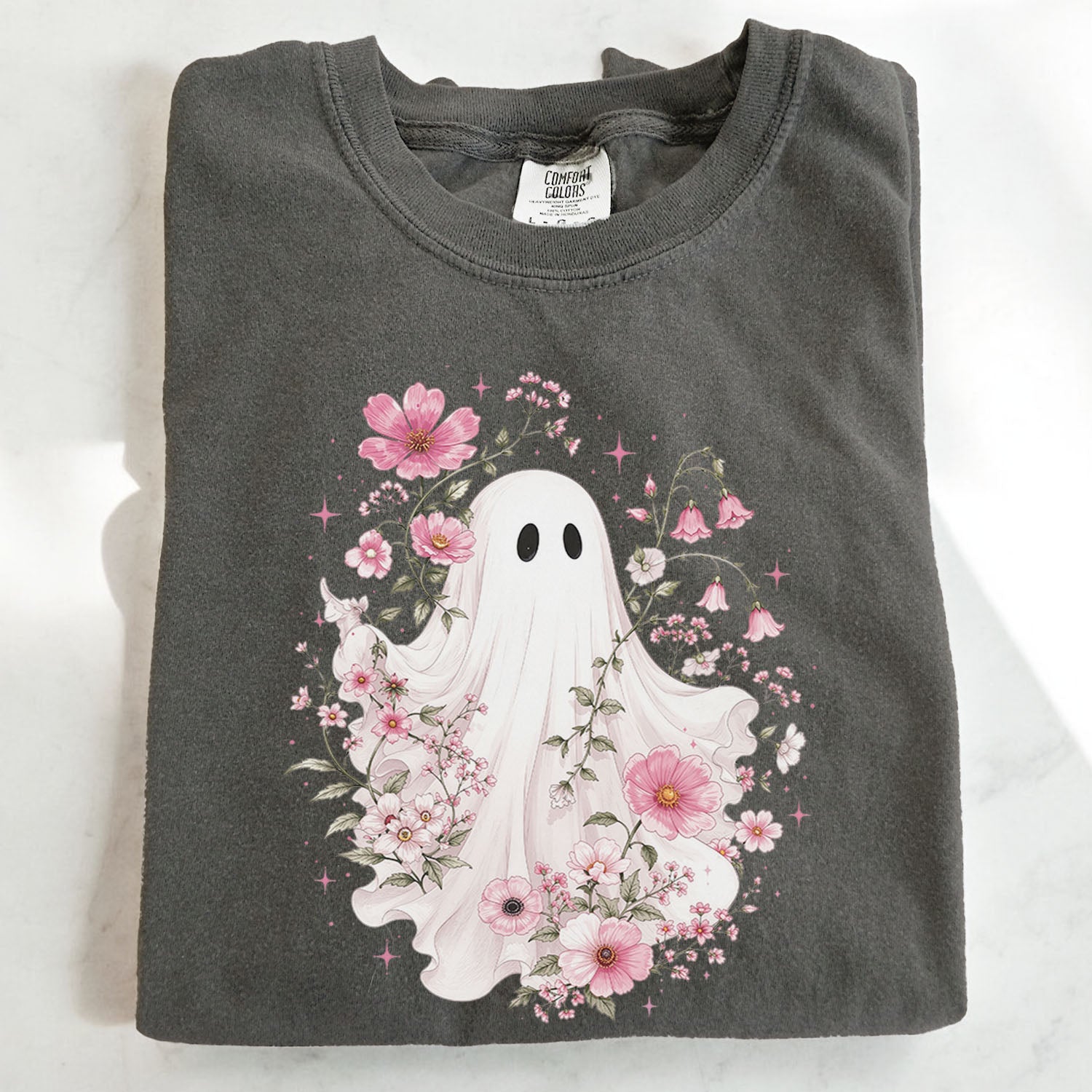 Haunted Pink Flower Garden T-Shirt