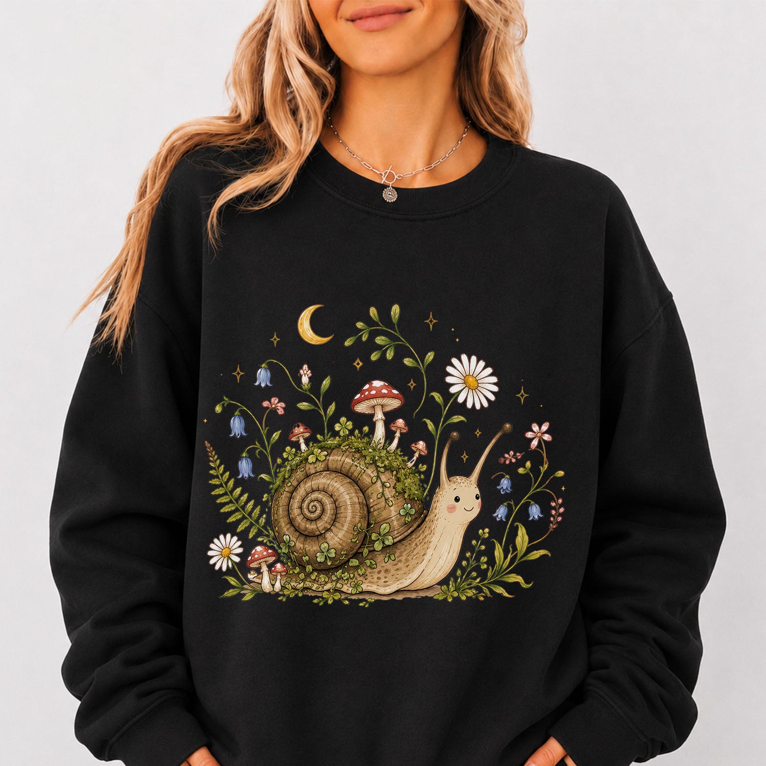 Blooming at My Own Pace Snail Sweatshirt