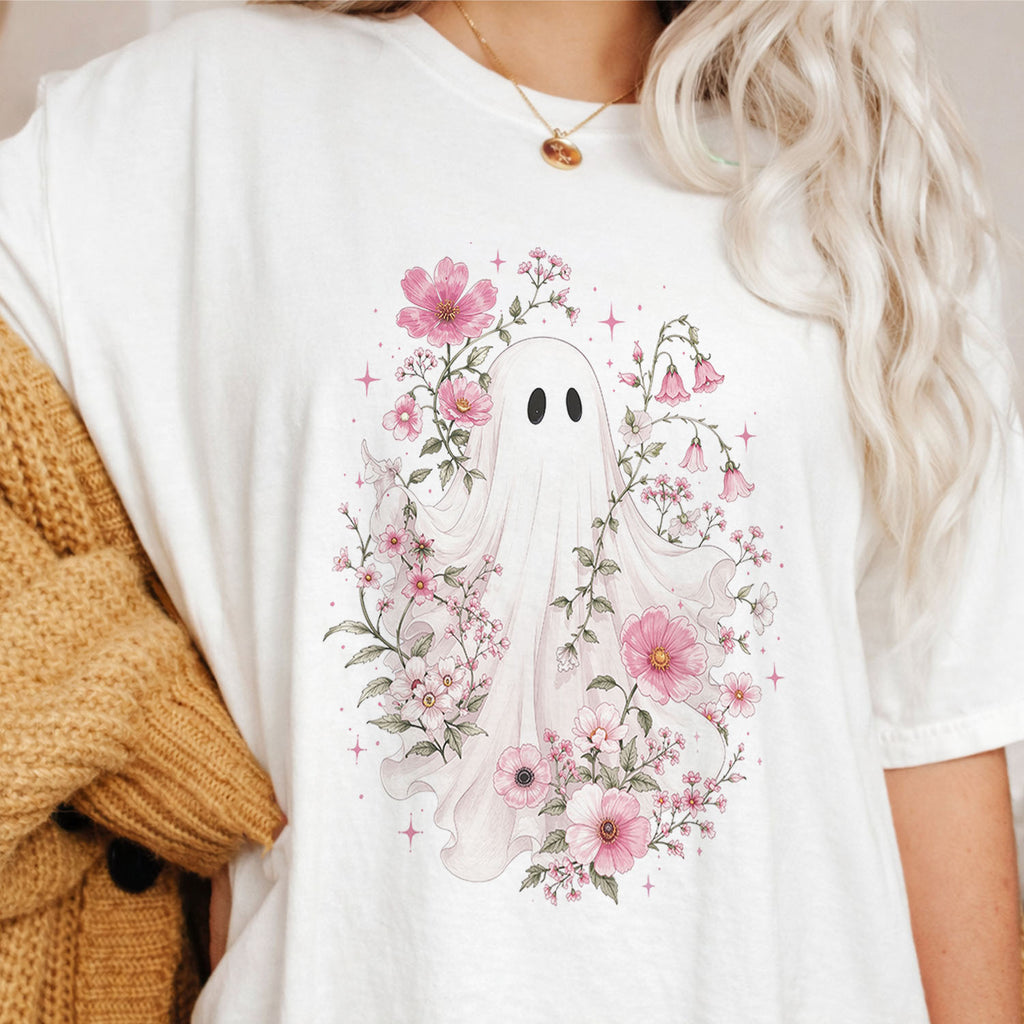 Haunted Pink Flower Garden T-Shirt