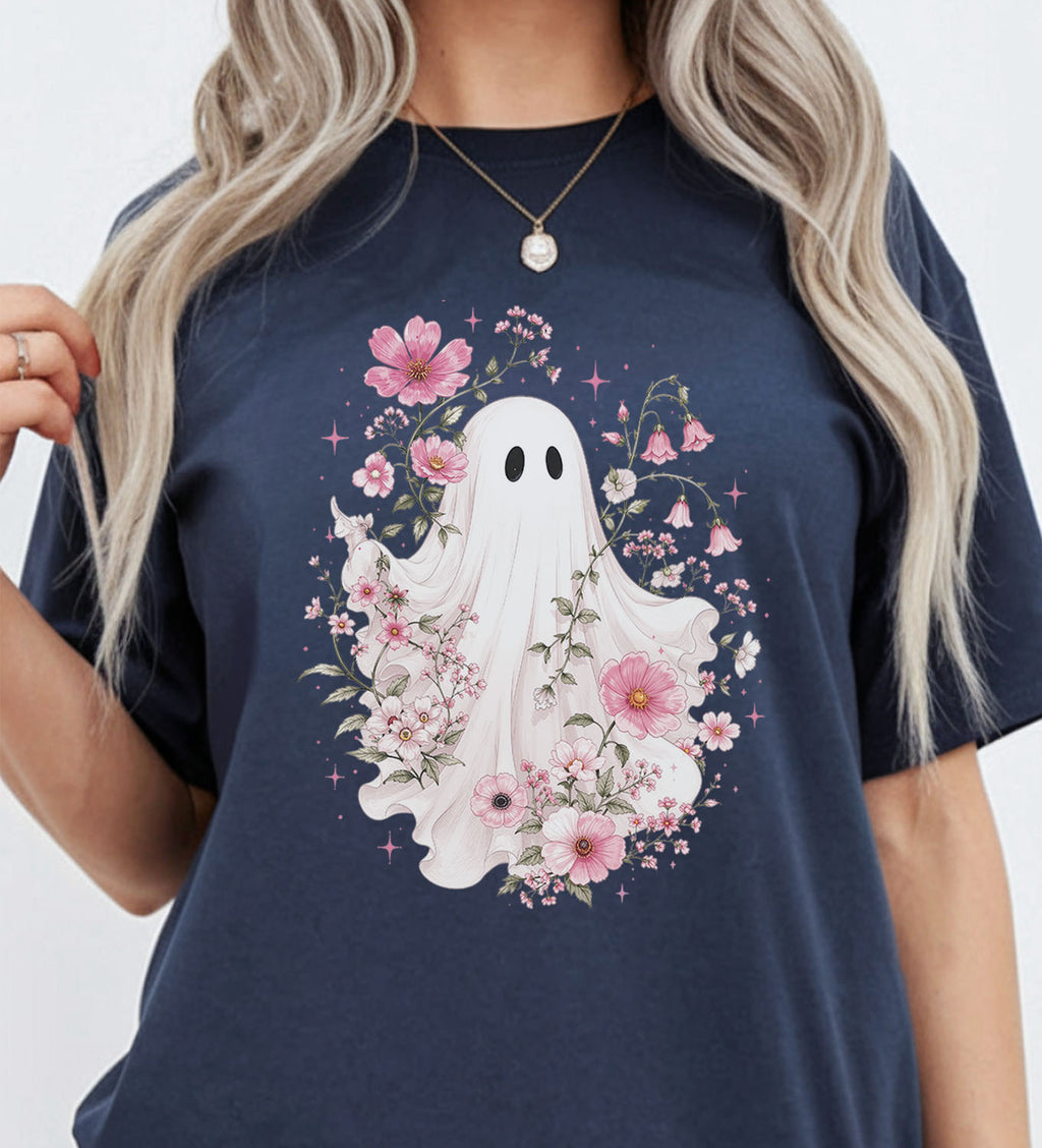 Haunted Pink Flower Garden T-Shirt