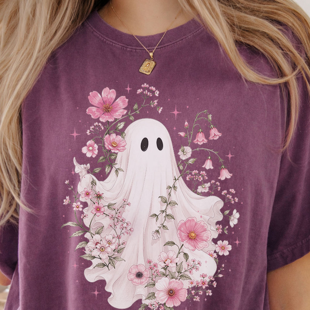 Haunted Pink Flower Garden T-Shirt