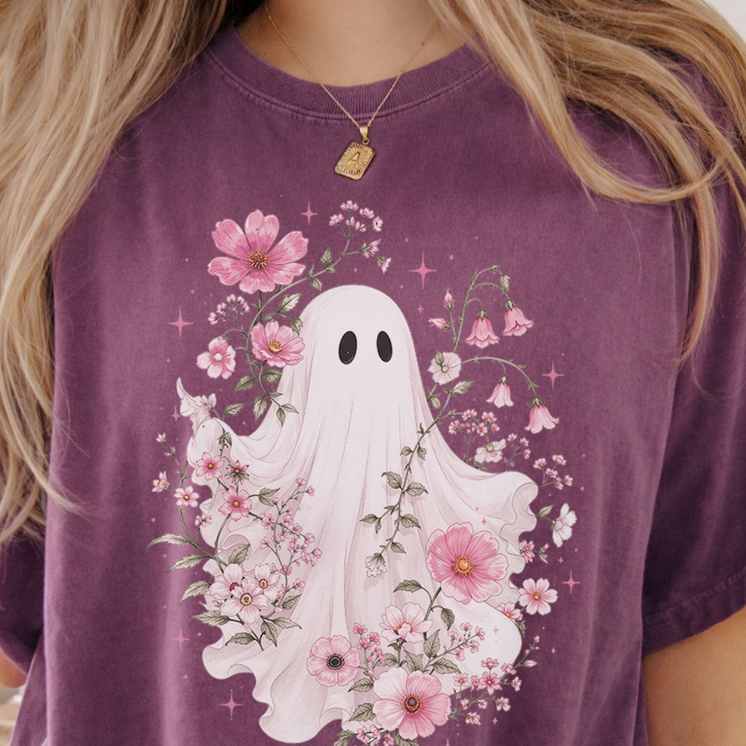 Haunted Pink Flower Garden T-Shirt