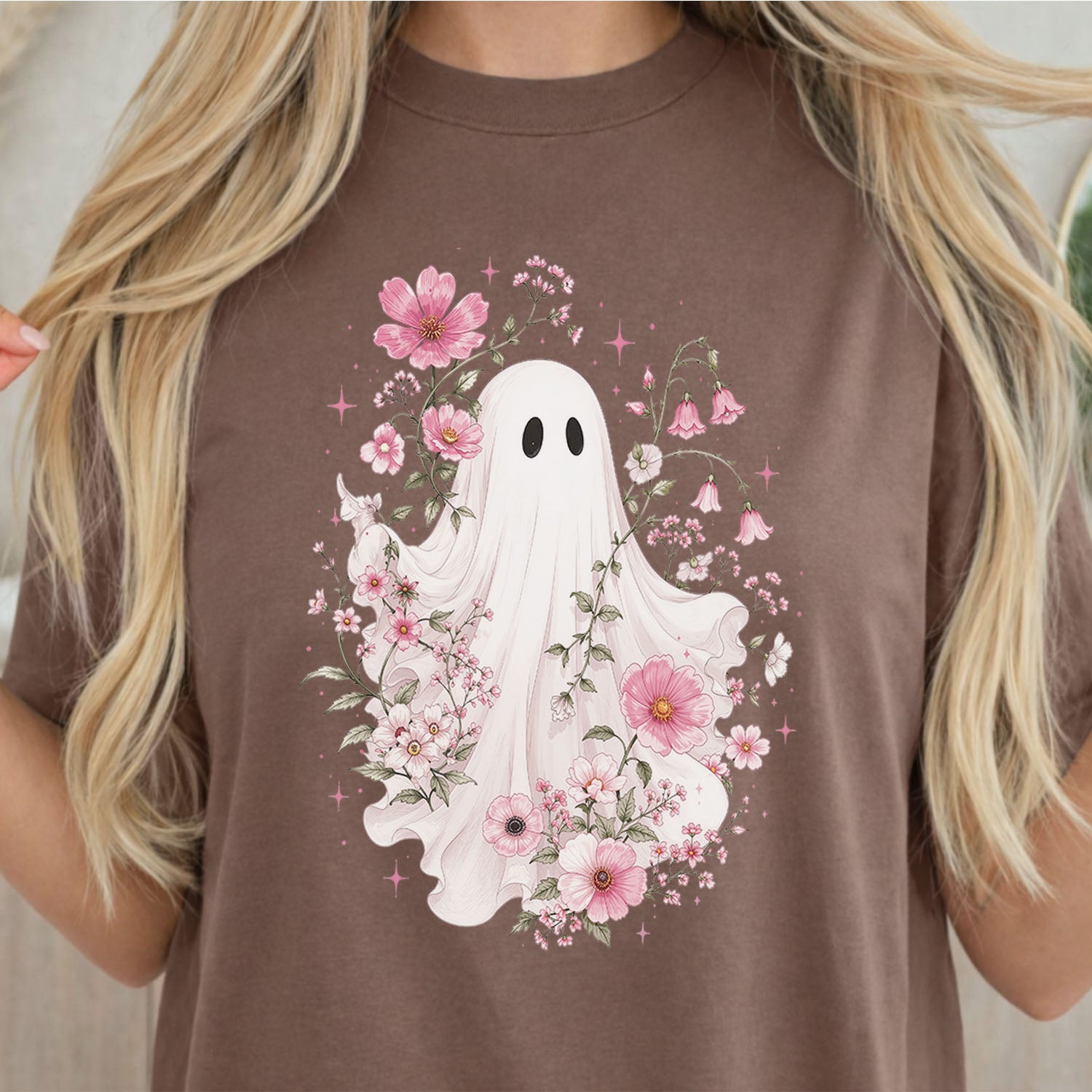Haunted Pink Flower Garden T-Shirt