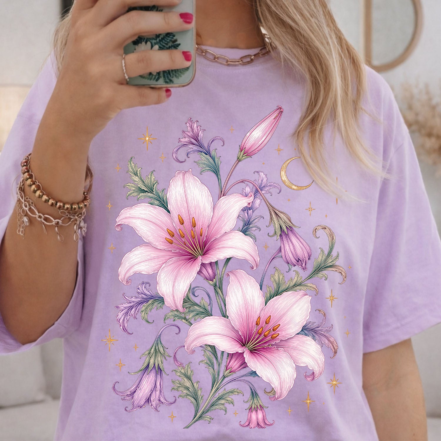 Enchanted Pink Lilies T-Shirt
