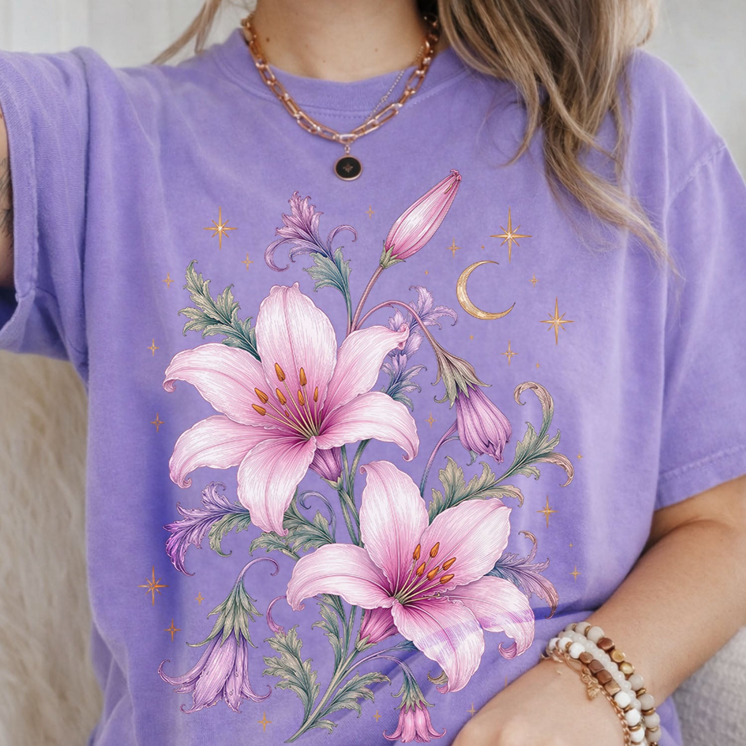 Enchanted Pink Lilies T-Shirt